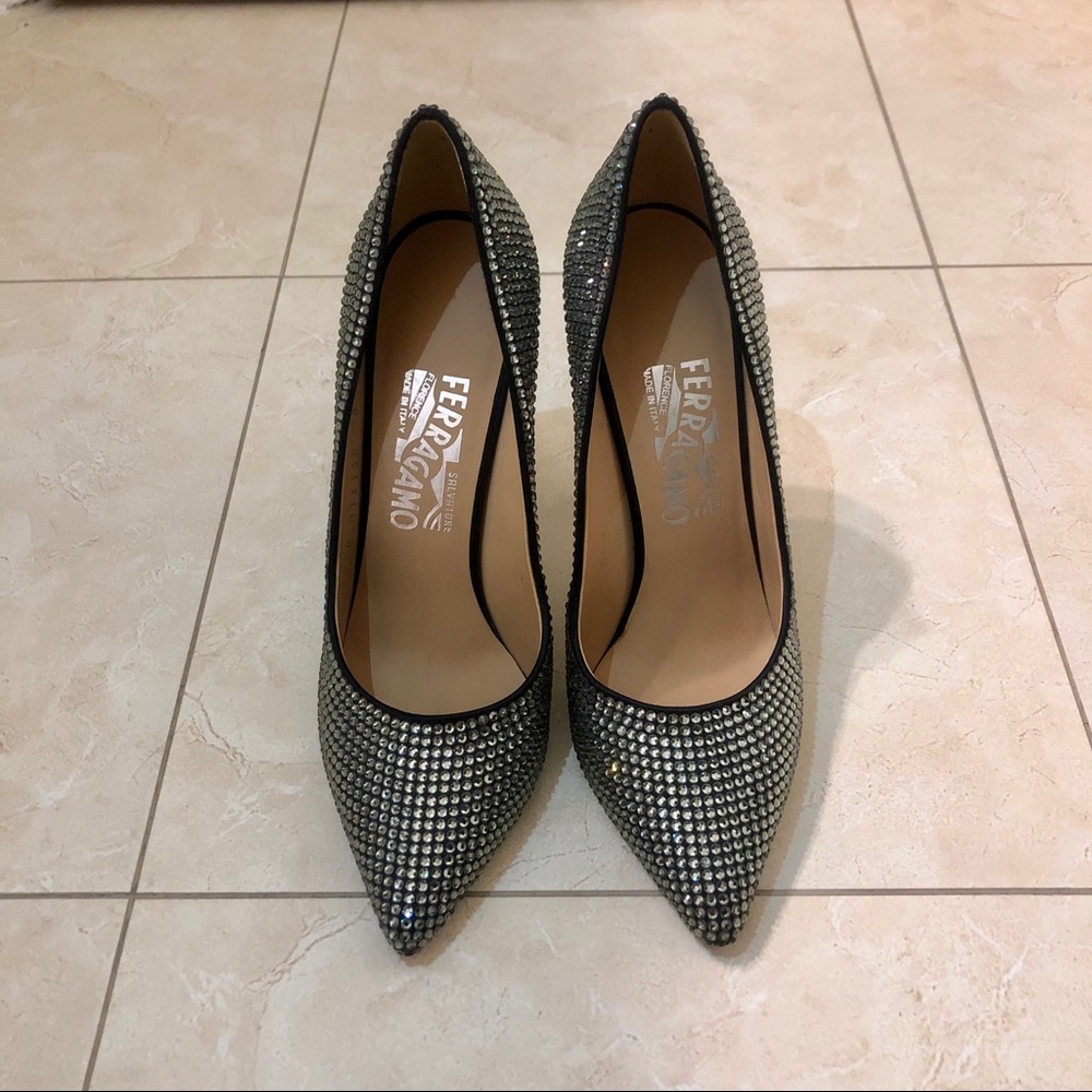 Authentic Salvatore Ferragamo Sequin Heels